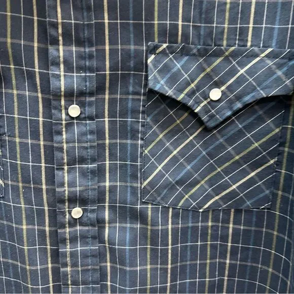 Vintage Ely Cattleman western wear pearl snap button down shirt men's medium - Picture 2 of 4